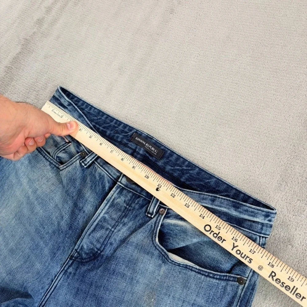 Banana Republic Premium‎ Patchwork Distressed Selvedge Jeans in Blue Men 34x34